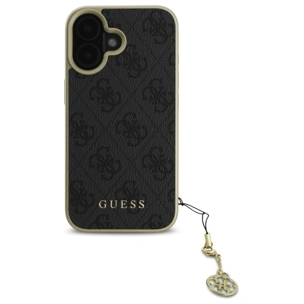 Kryt Guess GUHCP16SGF4GGR Apple iPhone 16 hardcase 4G Charms Collection black