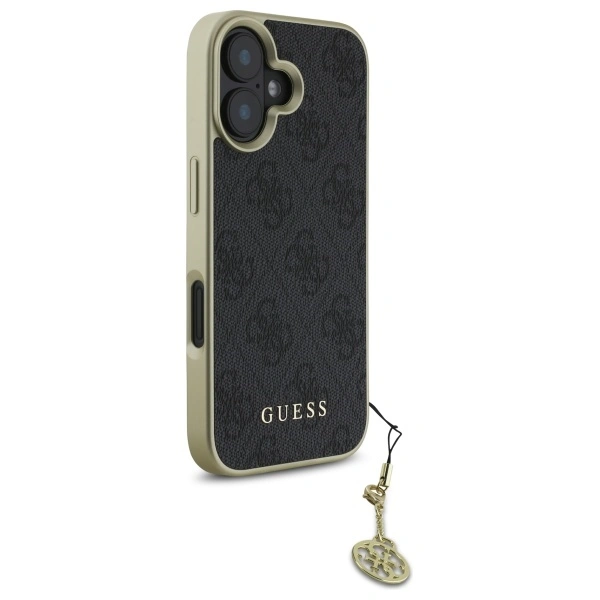 Kryt Guess GUHCP16SGF4GGR Apple iPhone 16 hardcase 4G Charms Collection black
