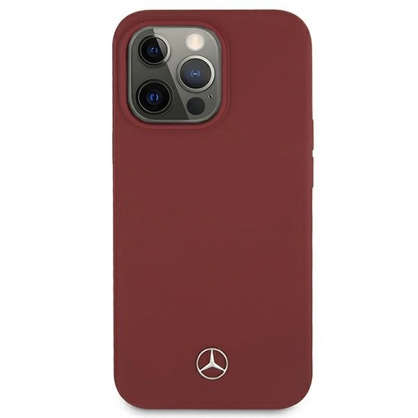 Kryt Mercedes MEHCP13XSILRE Apple iPhone 13 Pro Max hardcase Silicone Line red