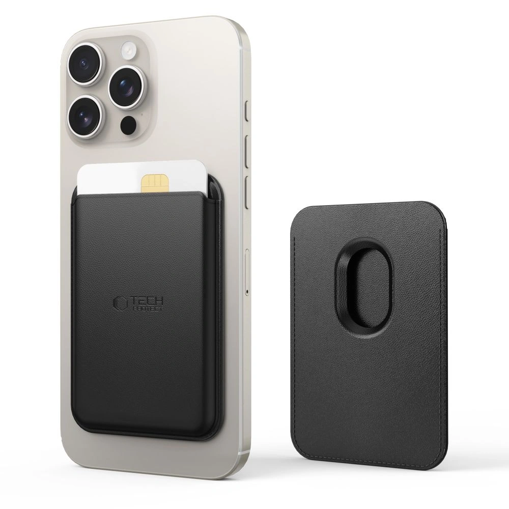Knížkové pouzdro Tech-Protect MagWallet MagSafe Universal Magnetic Card Holder Black
