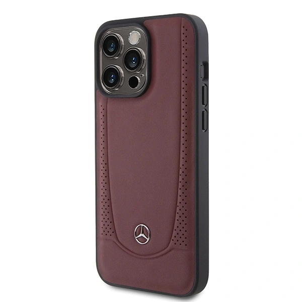 Kryt Mercedes MEHCP15LARMRE Apple iPhone 15 Pro hardcase Leather Urban Bengale red
