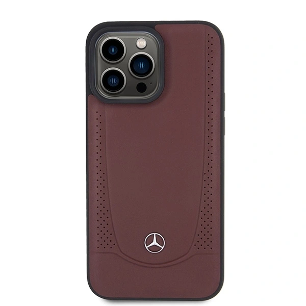 Kryt Mercedes MEHCP15LARMRE Apple iPhone 15 Pro hardcase Leather Urban Bengale red