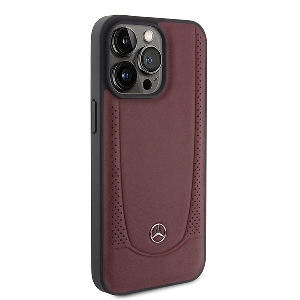 Kryt Mercedes MEHCP15LARMRE Apple iPhone 15 Pro hardcase Leather Urban Bengale red