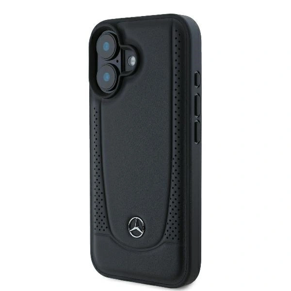 Kryt Mercedes MEHCP16SARMBK Apple iPhone 16 hardcase Leather Urban black