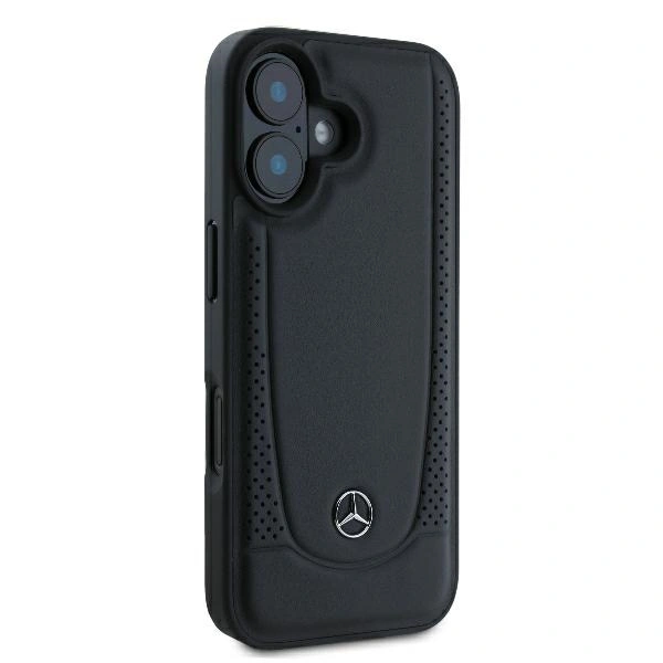 Kryt Mercedes MEHCP16SARMBK Apple iPhone 16 hardcase Leather Urban black
