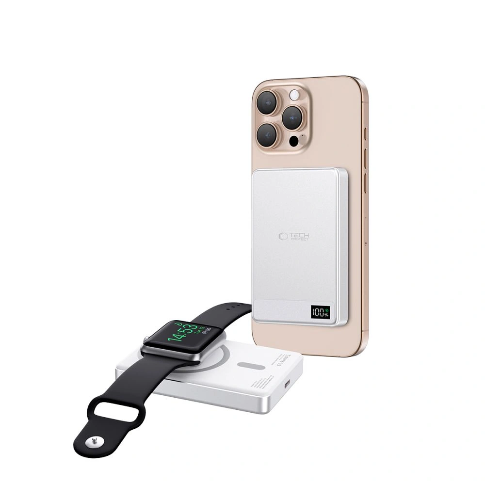 Tech-Protect PB33 LifeMag MagSafe 5000mah powerbank 15W Silver