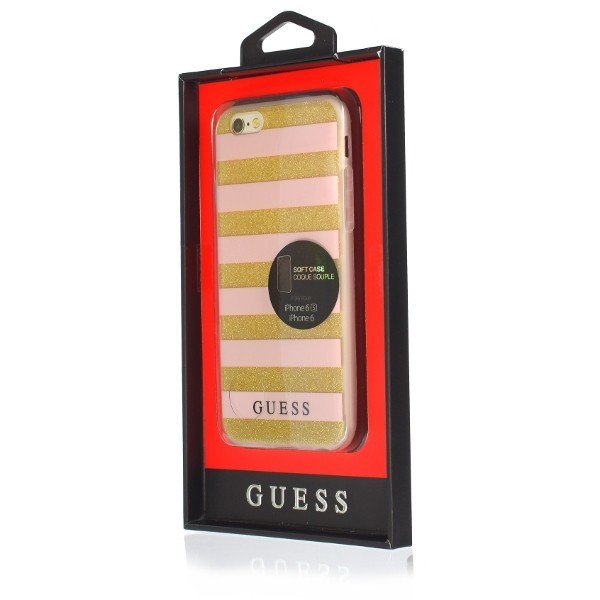 Kryt Guess GUHCP6STGPI iPhone 6/6S pink hardcase Ethnic Chic Stripes 3D