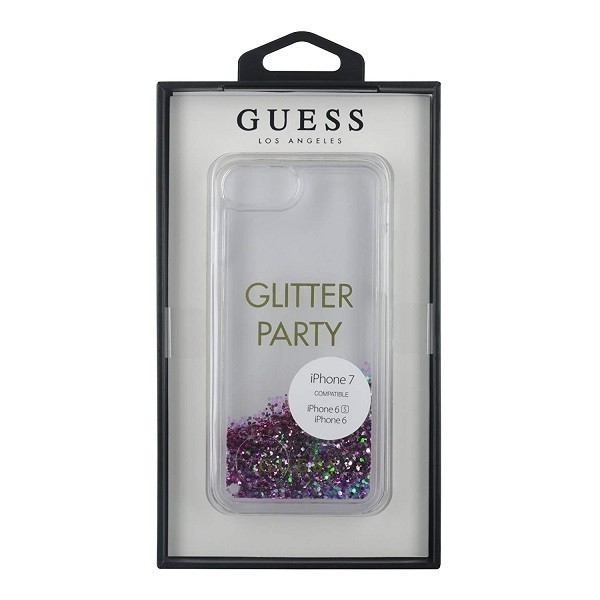 Kryt Guess GUHCP7GLUQPU Apple iPhone SE 2022/SE 2020/8/7 purple hard case Liquid Glitter Party