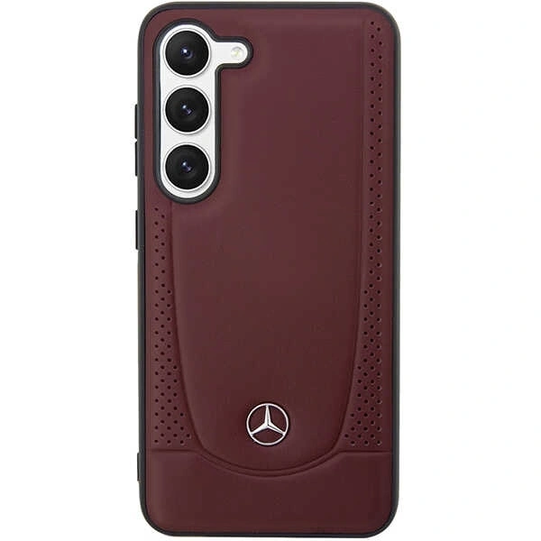 Kryt Mercedes MEHCS23MARMRE Samsung Galaxy S23+ Plus hardcase Leather Urban Bengale red