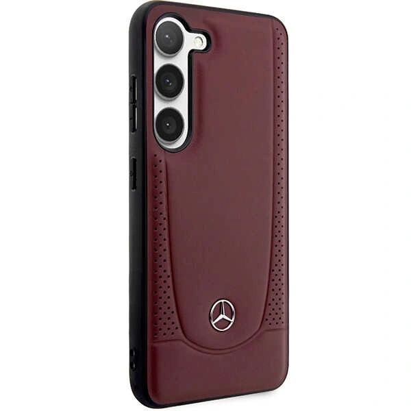 Kryt Mercedes MEHCS23MARMRE Samsung Galaxy S23+ Plus hardcase Leather Urban Bengale red