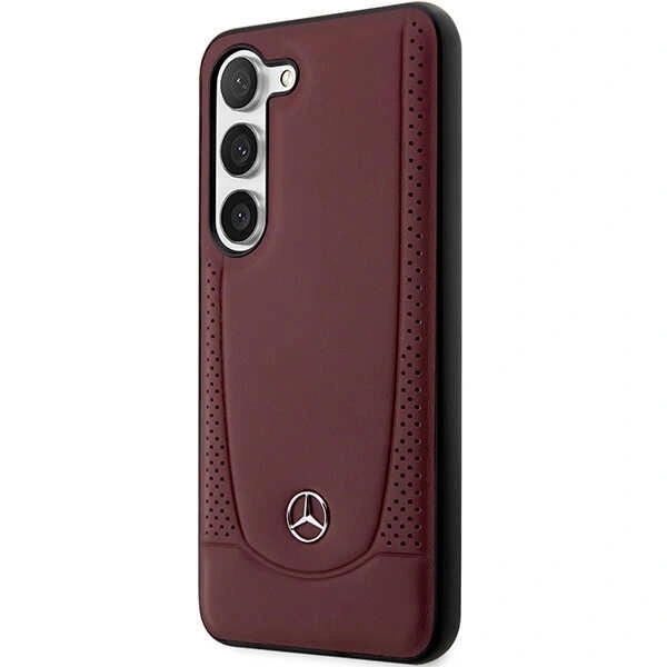 Kryt Mercedes MEHCS23SARMRE Samsung Galaxy S23 hardcase Leather Urban Bengale red