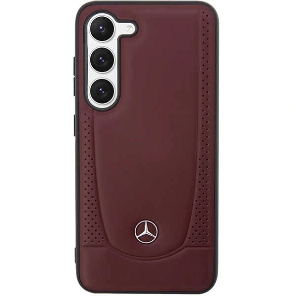 Kryt Mercedes MEHCS23SARMRE Samsung Galaxy S23 hardcase Leather Urban Bengale red