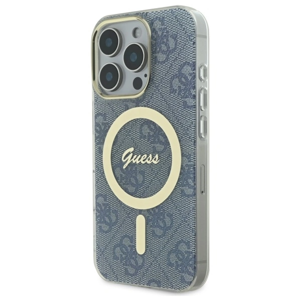 Kryt Guess GUHMP16LH4STB Apple iPhone 16 Pro hardcase IML 4G MagSafe blue