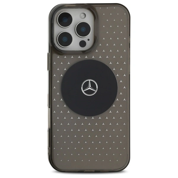 Kryt Mercedes MEHMP16L23HCPK Apple iPhone 16 Pro hardcase MB Case Star Pattern MagSafe black