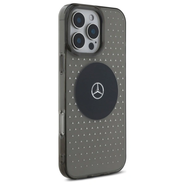 Kryt Mercedes MEHMP16L23HCPK Apple iPhone 16 Pro hardcase MB Case Star Pattern MagSafe black