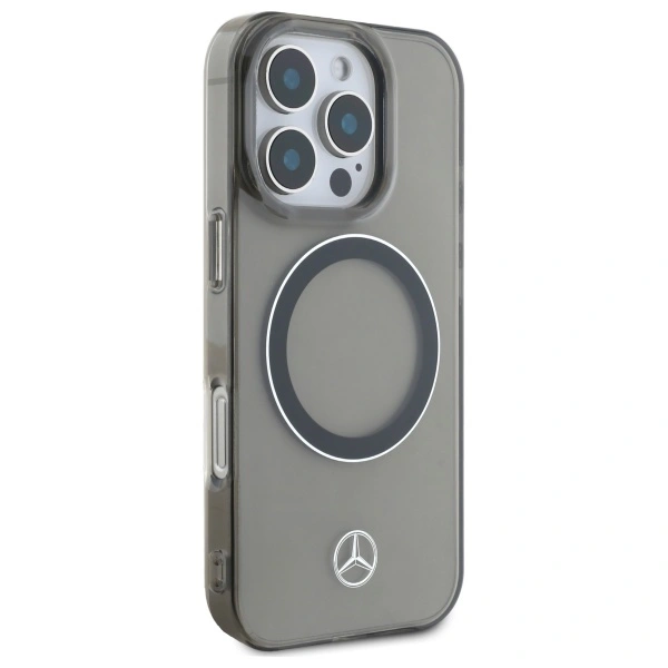 Kryt Mercedes MEHMP16L23HUOSK Apple iPhone 16 Pro hardcase Silver Ring MagSafe black