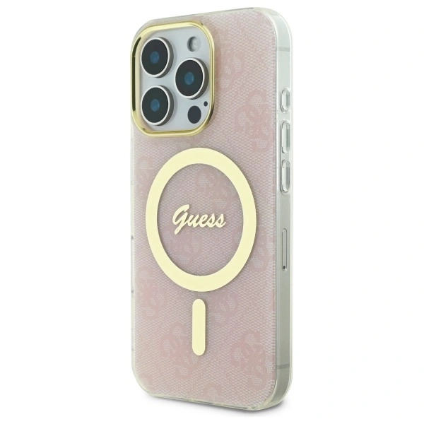 Kryt Guess GUHMP16LH4STP Apple iPhone 16 Pro hardcase IML 4G MagSafe pink