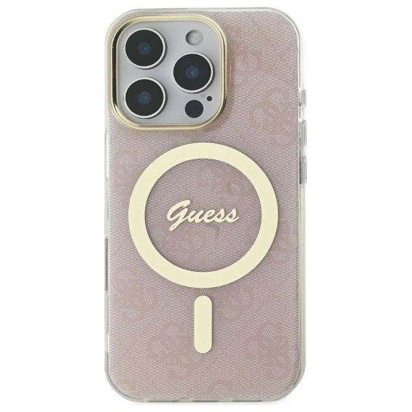 Kryt Guess GUHMP16LH4STP Apple iPhone 16 Pro hardcase IML 4G MagSafe pink