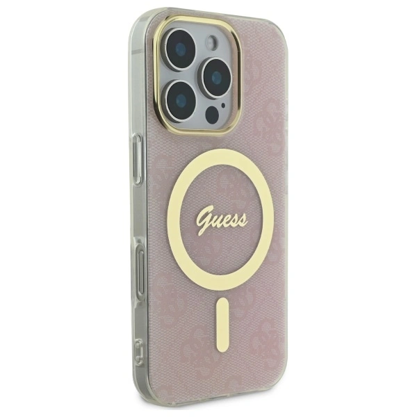 Kryt Guess GUHMP16LH4STP Apple iPhone 16 Pro hardcase IML 4G MagSafe pink
