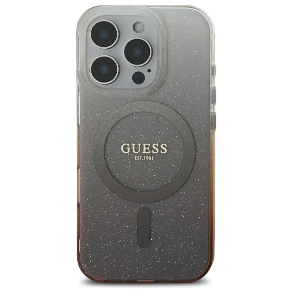 Kryt Guess GUHMP16LHGRCELW Apple iPhone 16 Pro hardcase IML Glitter Gradient MagSafe brown