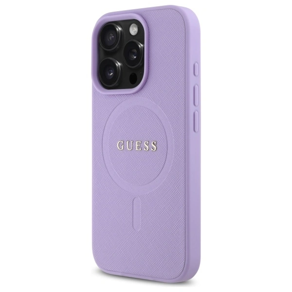 Kryt Guess GUHMP16LPSAHMCU Apple iPhone 16 Pro hardcase Saffiano MagSafe purple