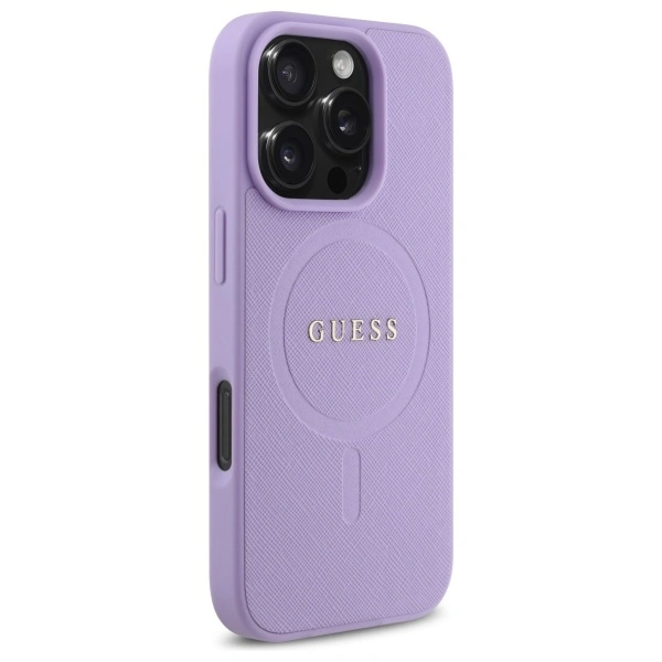 Kryt Guess GUHMP16LPSAHMCU Apple iPhone 16 Pro hardcase Saffiano MagSafe purple