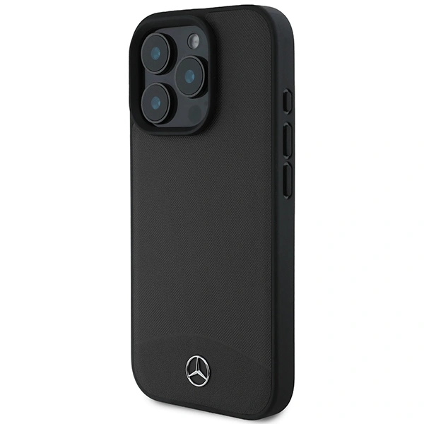 Kryt Mercedes MEHMP16X23RBARK Apple iPhone 16 Pro Max hardcase Textured And Plain Leather MagSafe black