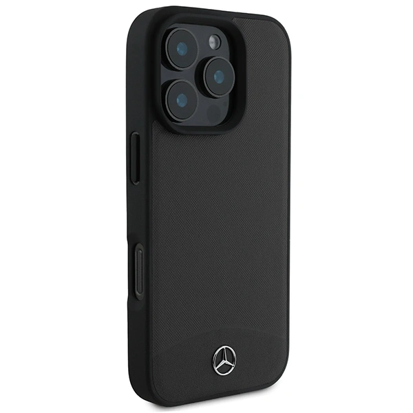 Kryt Mercedes MEHMP16X23RBARK Apple iPhone 16 Pro Max hardcase Textured And Plain Leather MagSafe black