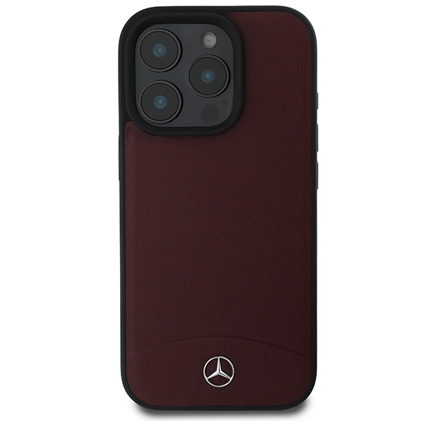 Kryt Mercedes MEHMP16X23RBARR Apple iPhone 16 Pro Max hardcase Textured And Plain Leather MagSafe red