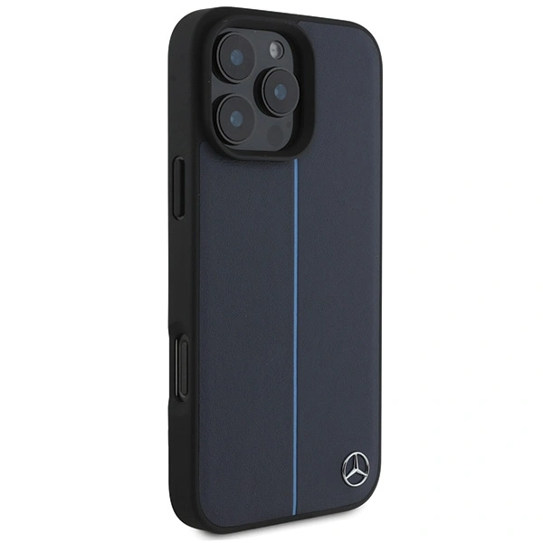 Kryt Mercedes MEHMP16X23RURBV Apple iPhone 16 Pro Max hardcase MB Blue Line Leather MagSafe navy