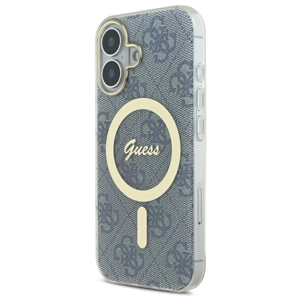 Kryt Guess GUHMP16SH4STB Apple iPhone 16 hardcase IML 4G MagSafe blue
