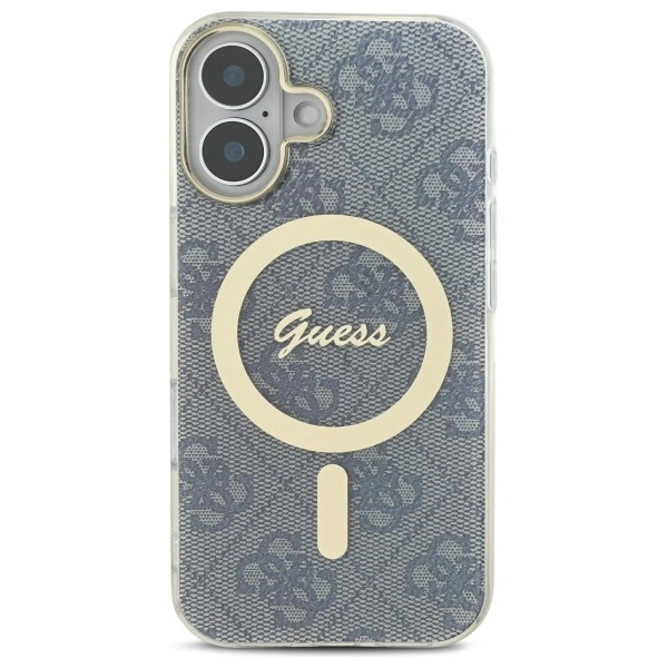 Kryt Guess GUHMP16SH4STB Apple iPhone 16 hardcase IML 4G MagSafe blue