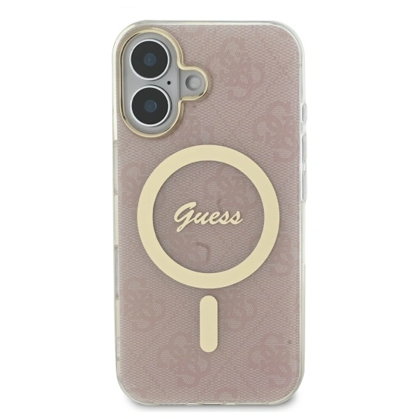 Kryt Guess GUHMP16SH4STP Apple iPhone 16 hardcase IML 4G MagSafe pink