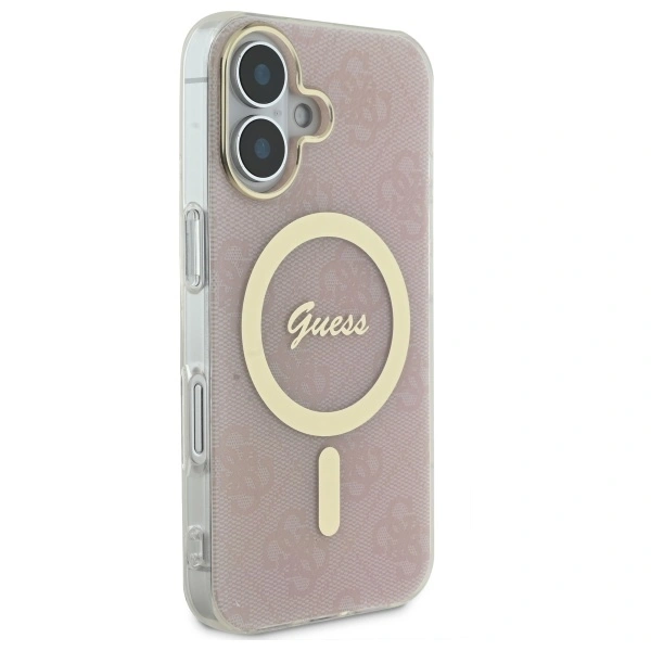 Kryt Guess GUHMP16SH4STP Apple iPhone 16 hardcase IML 4G MagSafe pink