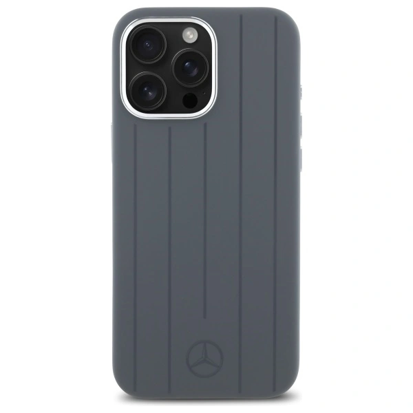 Kryt Mercedes MEHMP16X23SUVSA Apple iPhone 16 Pro Max hardcase Silicone Vertical Tonal Stripes MagSafe grey