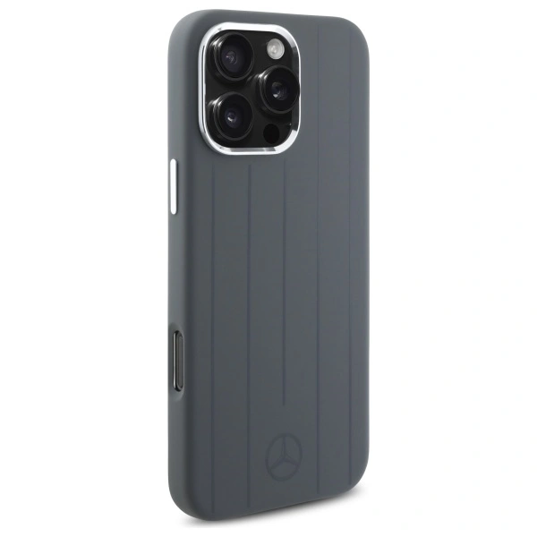 Kryt Mercedes MEHMP16X23SUVSA Apple iPhone 16 Pro Max hardcase Silicone Vertical Tonal Stripes MagSafe grey