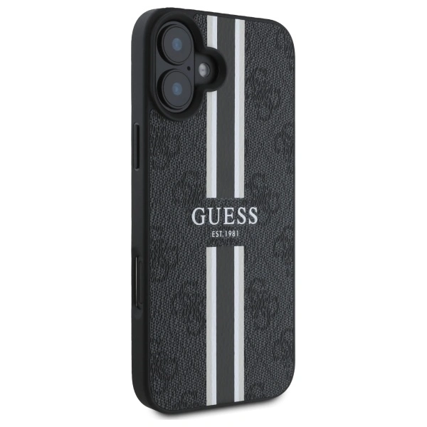 Kryt Guess GUHMP16SP4RPSK Apple iPhone 16 hardcase 4G Printed Stripes MagSafe black