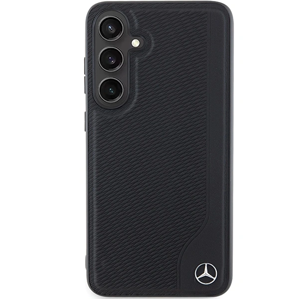 Kryt Mercedes MEHMS24M23RBGVK Samsung Galaxy S24+ Plus hardcase Leather Debossed Line MagSafe black