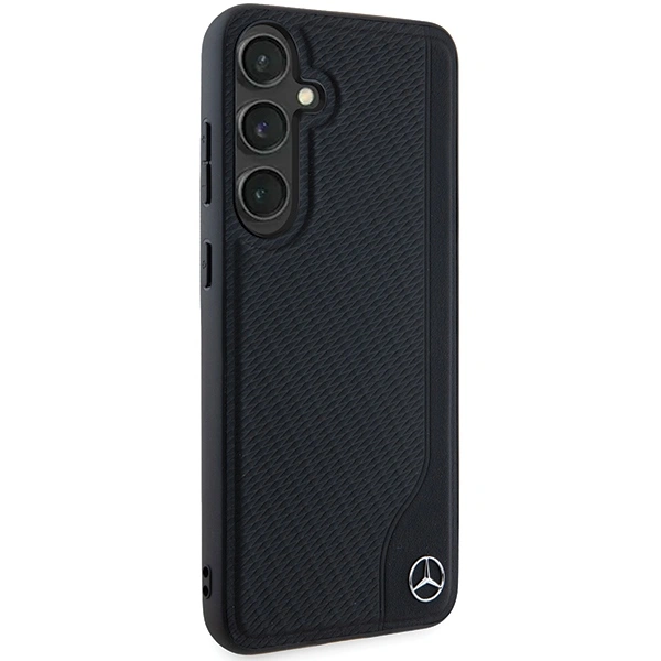 Kryt Mercedes MEHMS24M23RBGVK Samsung Galaxy S24+ Plus hardcase Leather Debossed Line MagSafe black