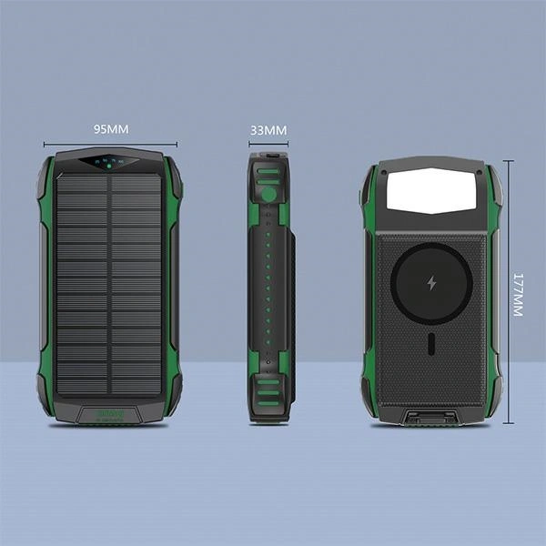 4smarts TitanPack Rugged UltiMag 20000mAh solar powerbank green