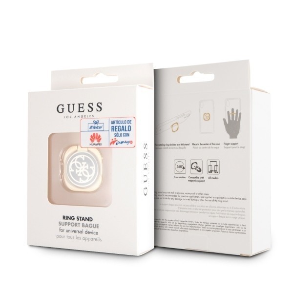 Držáček Guess Ring stand GURSEQGBK gold & black 4G