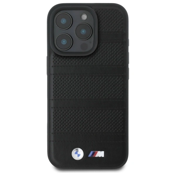 Kryt BMW BMHMP16X23PUSPK Apple iPhone 16 Pro Max hardcase M Perforated And Stitched Line MagSafe black