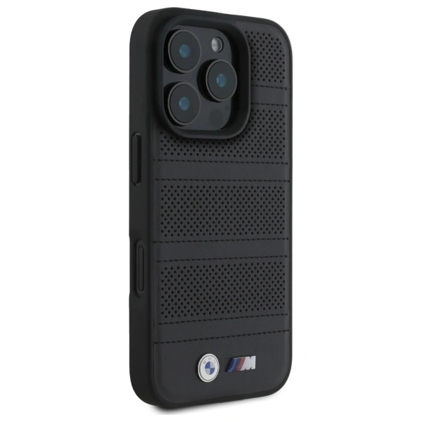 Kryt BMW BMHMP16X23PUSPK Apple iPhone 16 Pro Max hardcase M Perforated And Stitched Line MagSafe black