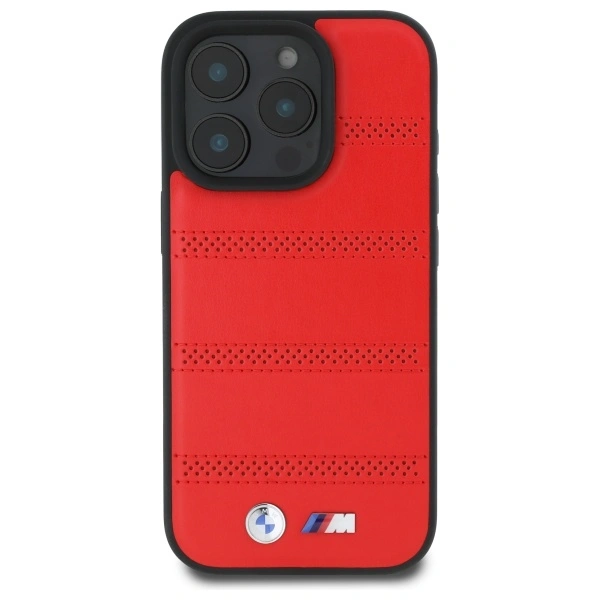 Kryt BMW BMHMP16X23PUSPR Apple iPhone 16 Pro Max hardcase M Perforated And Stitched Line MagSafe red