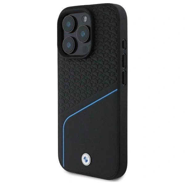 Kryt BMW BMHMP16X23RDCLK Apple iPhone 16 Pro Max hardcase Sign Leather Textured And Line MagSafe black