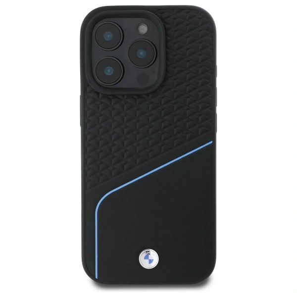 Kryt BMW BMHMP16X23RDCLK Apple iPhone 16 Pro Max hardcase Sign Leather Textured And Line MagSafe black