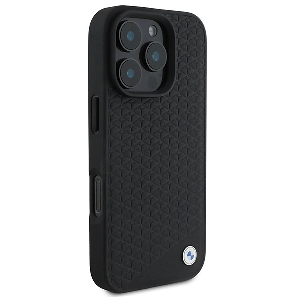 Kryt BMW BMHMP16X23RDDK Apple iPhone 16 Pro Max hardcase Sign Leather Diamond Metal Logo MagSafe black