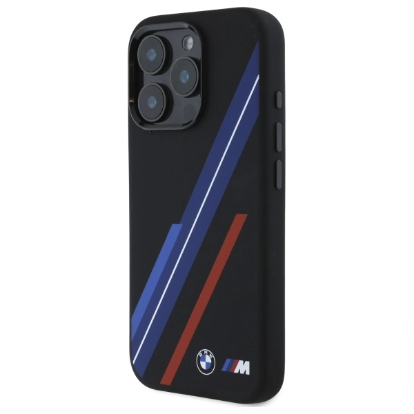Kryt BMW BMHMP16X23SSPK Apple iPhone 16 Pro Max hardcase Silicone Random Lines MagSafe black