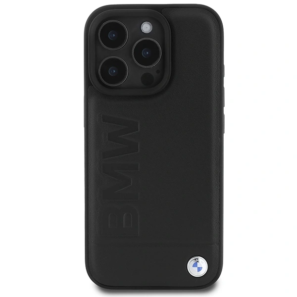 Kryt BMW BMHMP16XSLLBK Apple iPhone 16 Pro Max hardcase Leather Hot Stamp MagSafe black