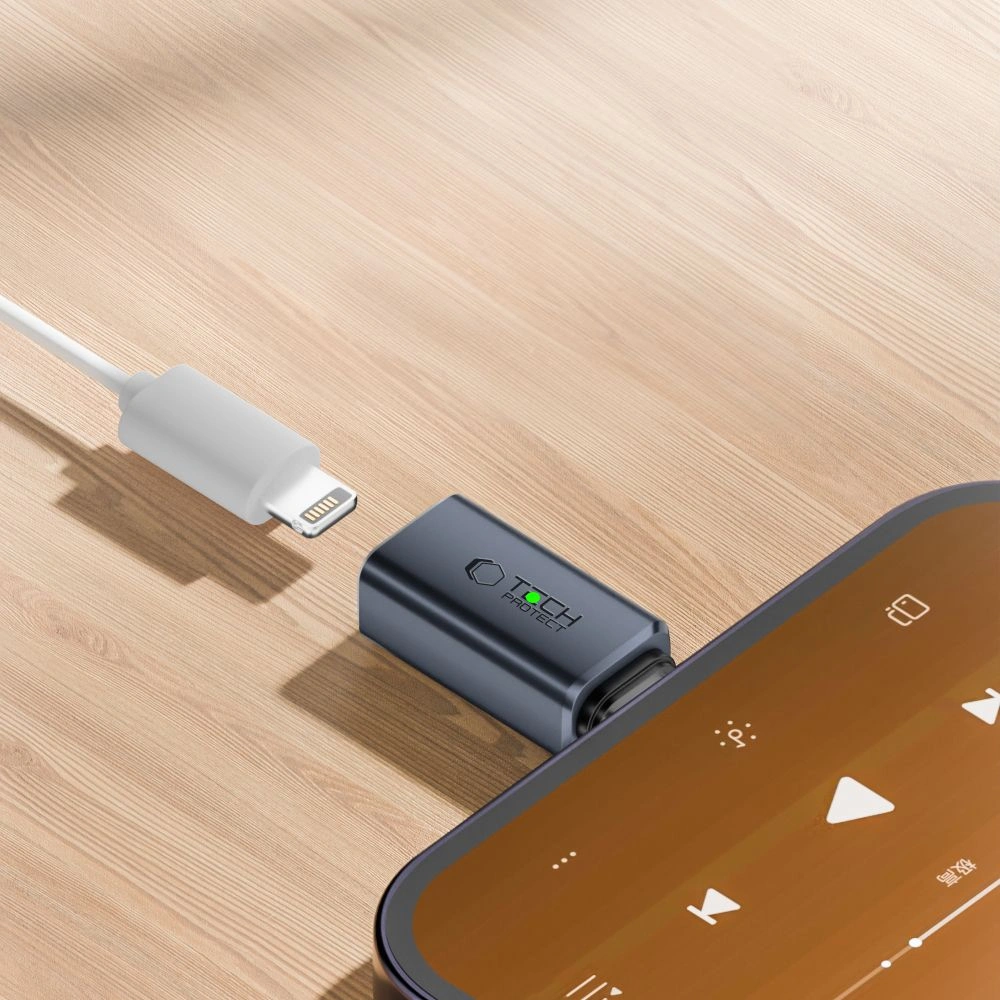 Tech-Protect Ultraboost Audio Adapter USB-C / Lightning Grey